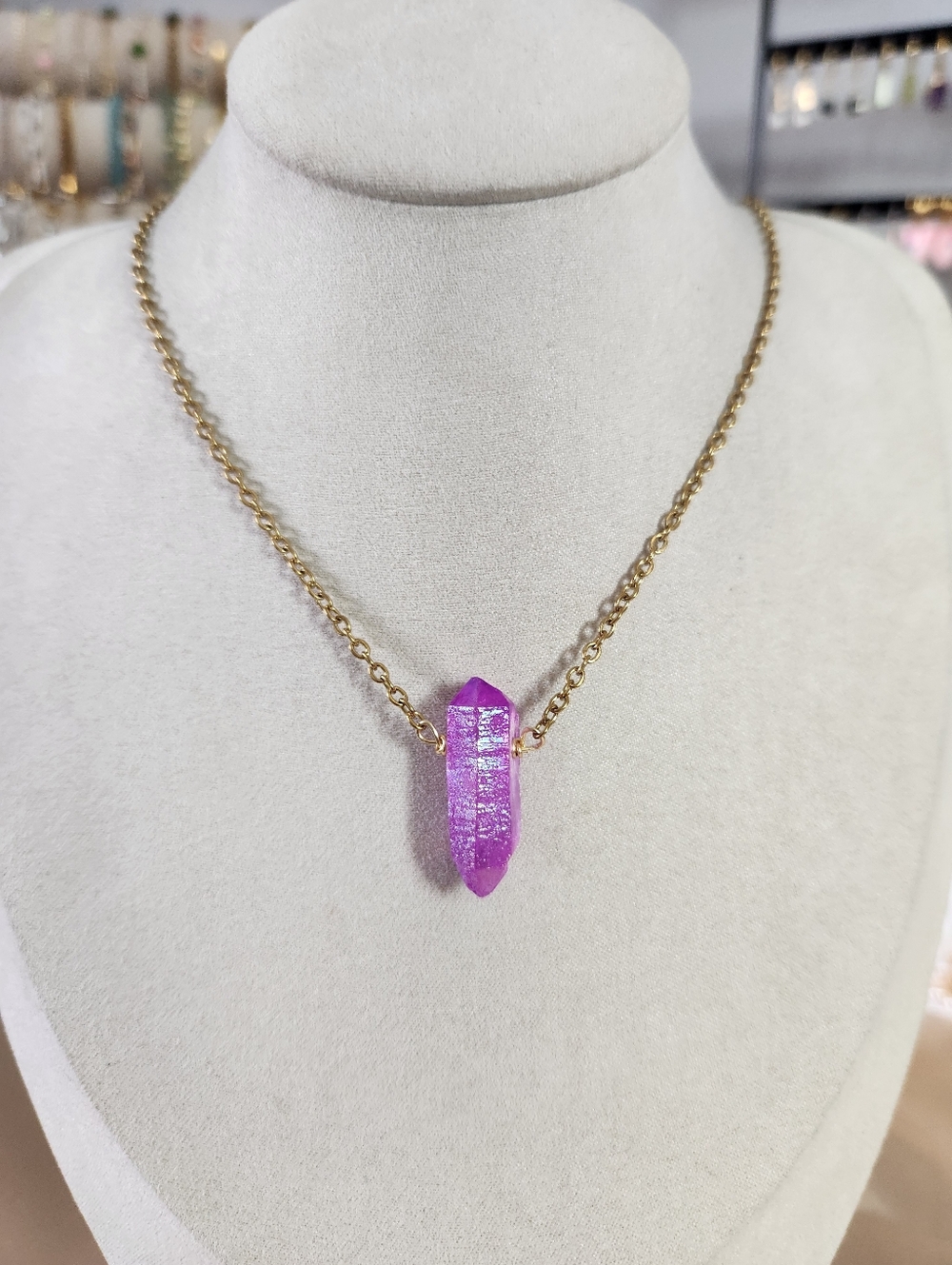Angel Aura Quartz Necklace